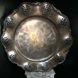 Beautiful Antique Silver serving plate.
